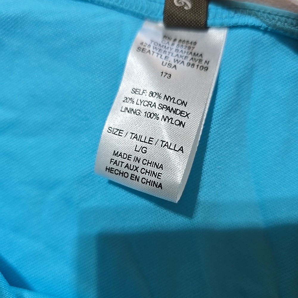 Tommy Bahama Women's Hipster Bikini Swim Bottoms Size L Large Aqua Blue - Picture 4 of 6